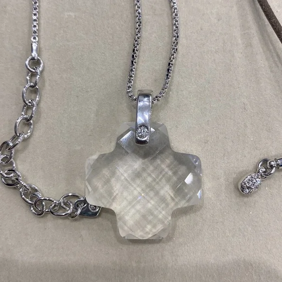 Swarovski Thick Cross Pendant Necklace - Picture 5 of 5